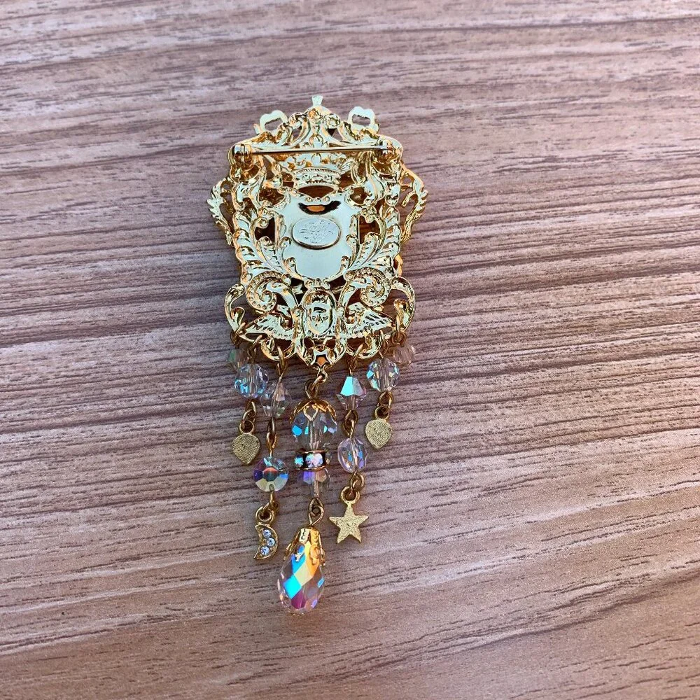 Rare Vintage Kirks Folly Coat of Arms Brooch - Picture 6 of 7